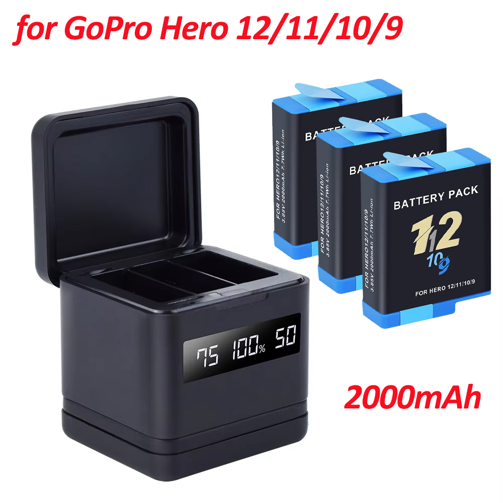 Gopro Action Camera Hero 12 Black - Baterai PALO untuk Kamera GoPro Hero
