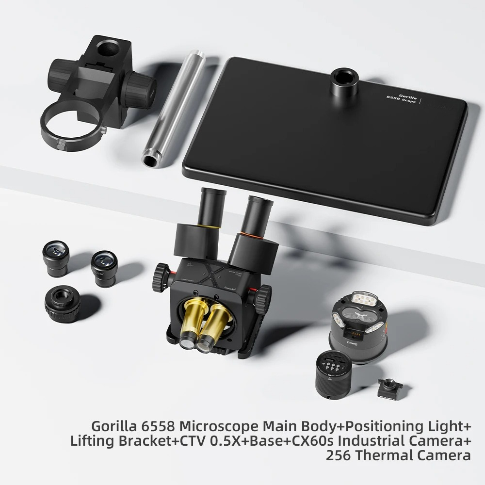 Electronics Repair Microscope - Mikroskop Trinokuler Qianli 6558 Gorilla, Zoom