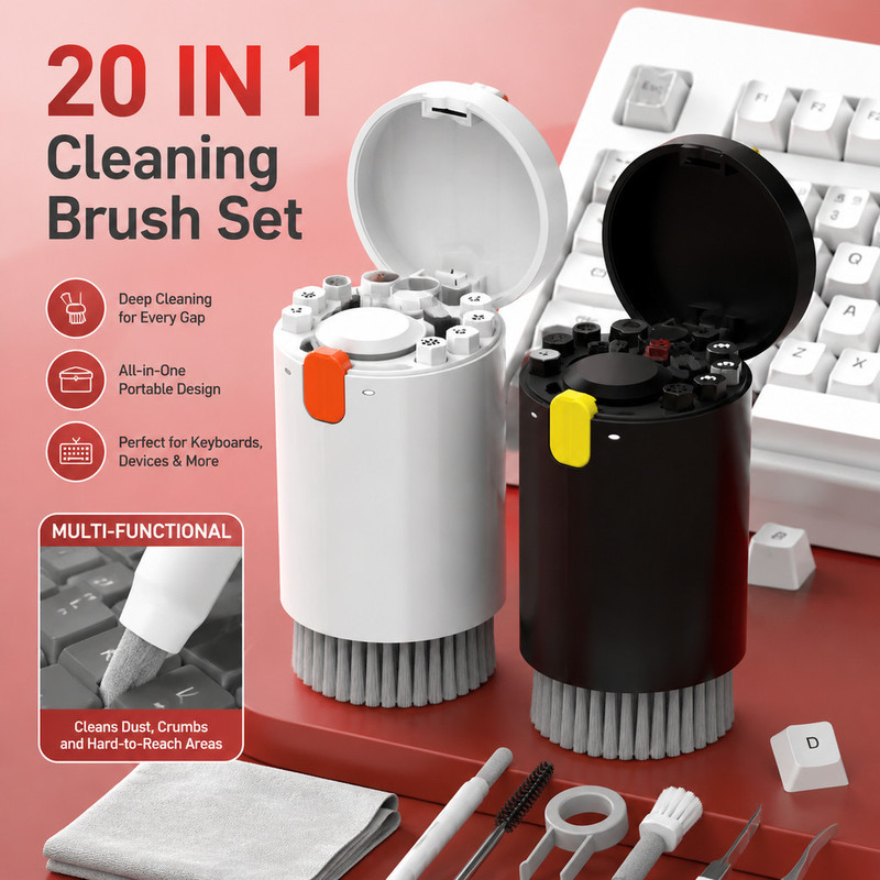 Electronics Repair Shops - Stok Tersedia Kit Pembersih Keyboard 20-In-1