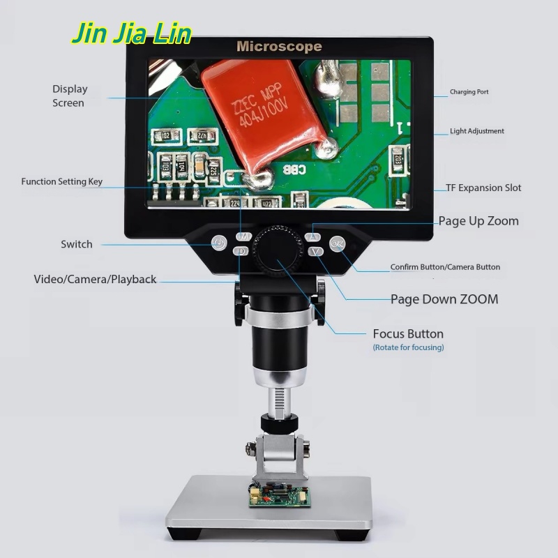 Electronics Repair Microscope - Mikroskop Digital LCD HD 7 Inci