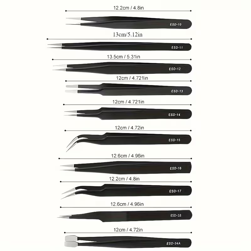10Pcs Set Pinset Anti-Statik E - Elektronik Repair ulasan dan harga