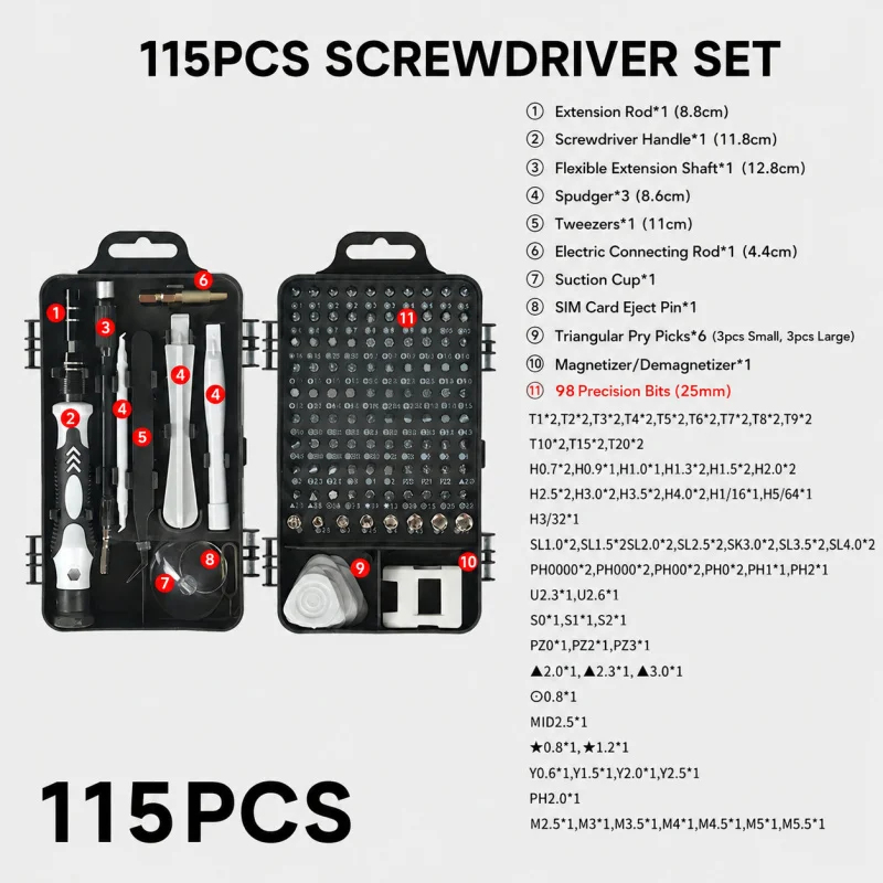 Set Obeng Magnetik Portabel 11 - Electronics Repair Training ulasan dan harga