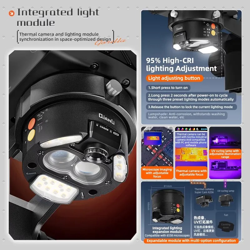 Mikroskop Trinokuler Qianli 65 - Electronics Repair Microscope ulasan dan harga