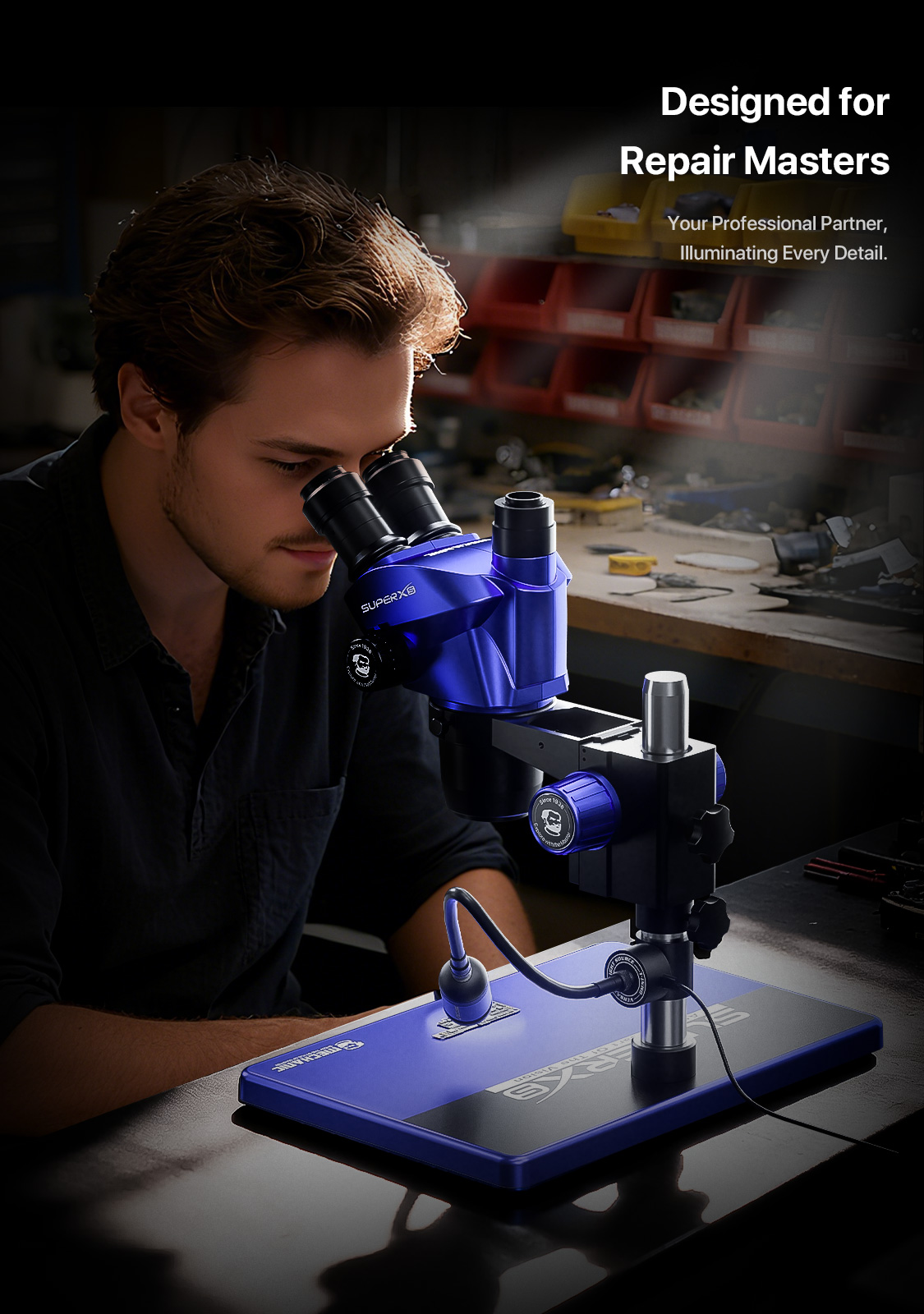 Sumber Cahaya Mikroskop Mekani - Electronics Repair Microscope ulasan dan harga